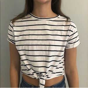 striped crop top